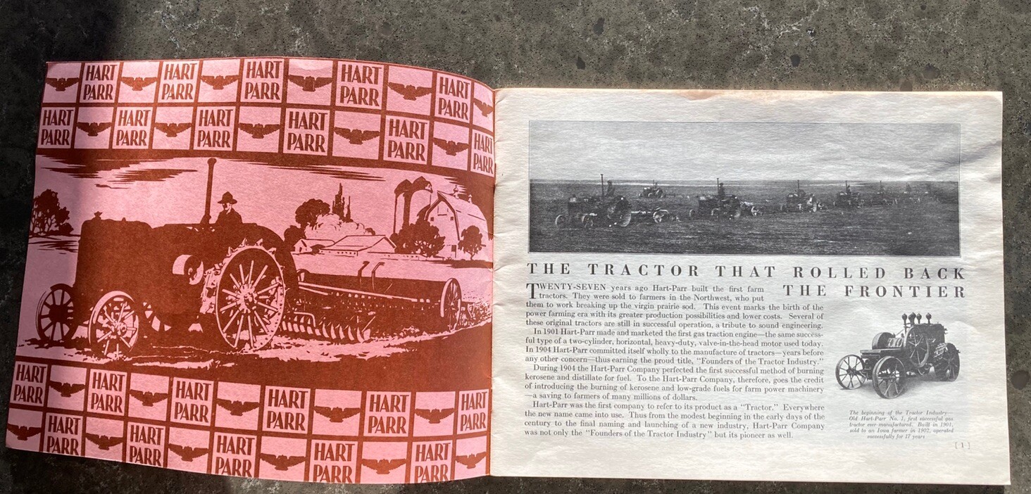 1929 Hart Parr Advertising Booklet