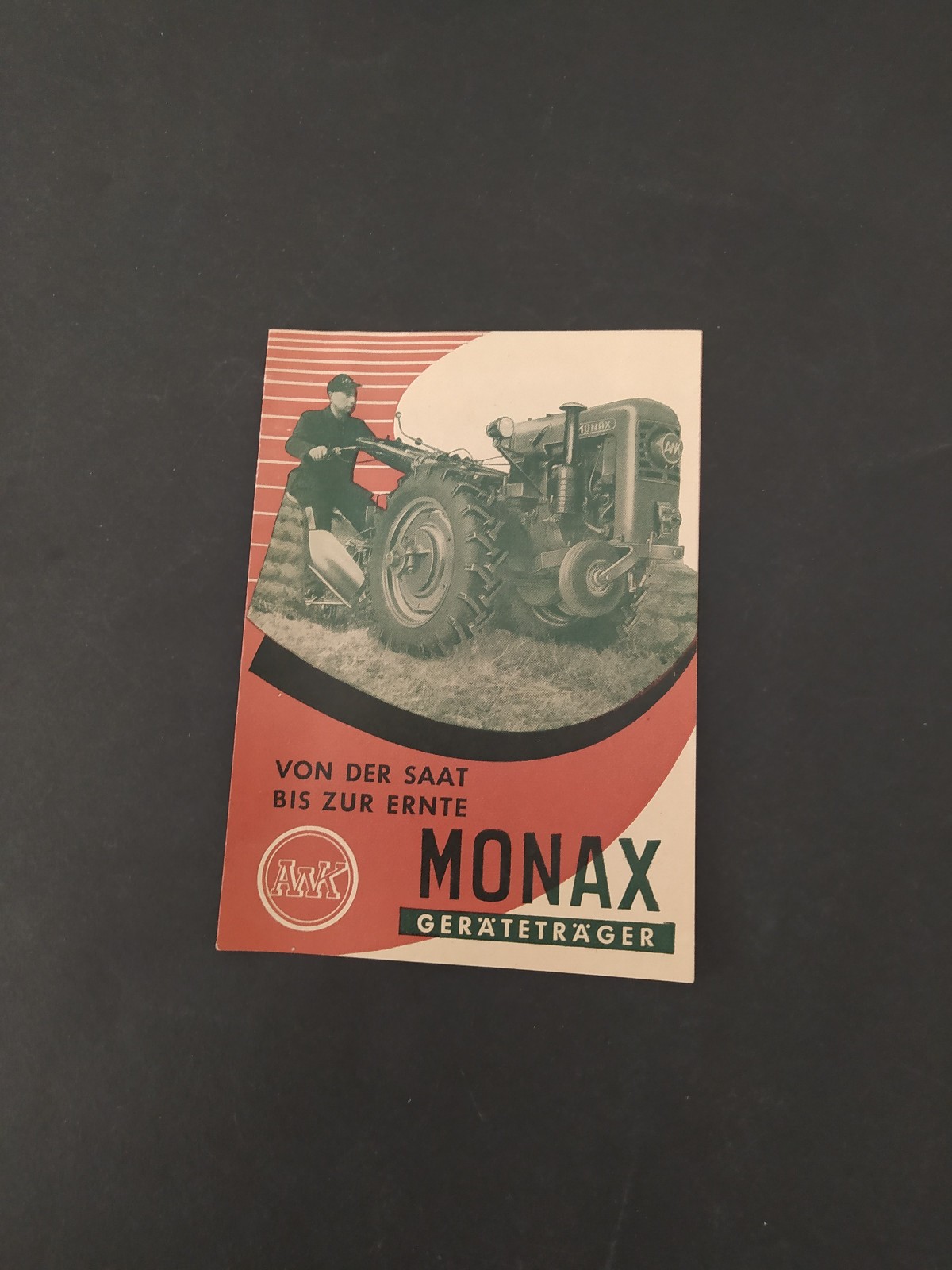 VINTAGE AWK « MONAX » GERMAN SINGLE AXLE TRACTOR BROCHURES PAIR 1950&rsquo;s