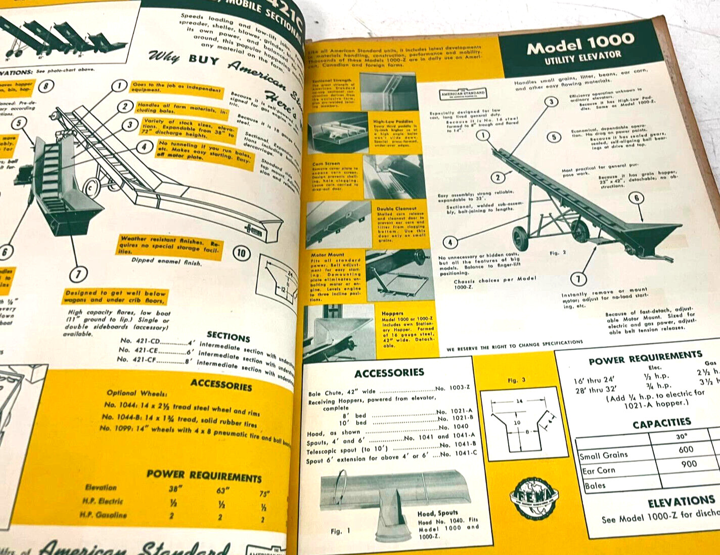 Vtg 1958 American Standard Planter Co Farm Equipment Print Ad Brochure Catalog