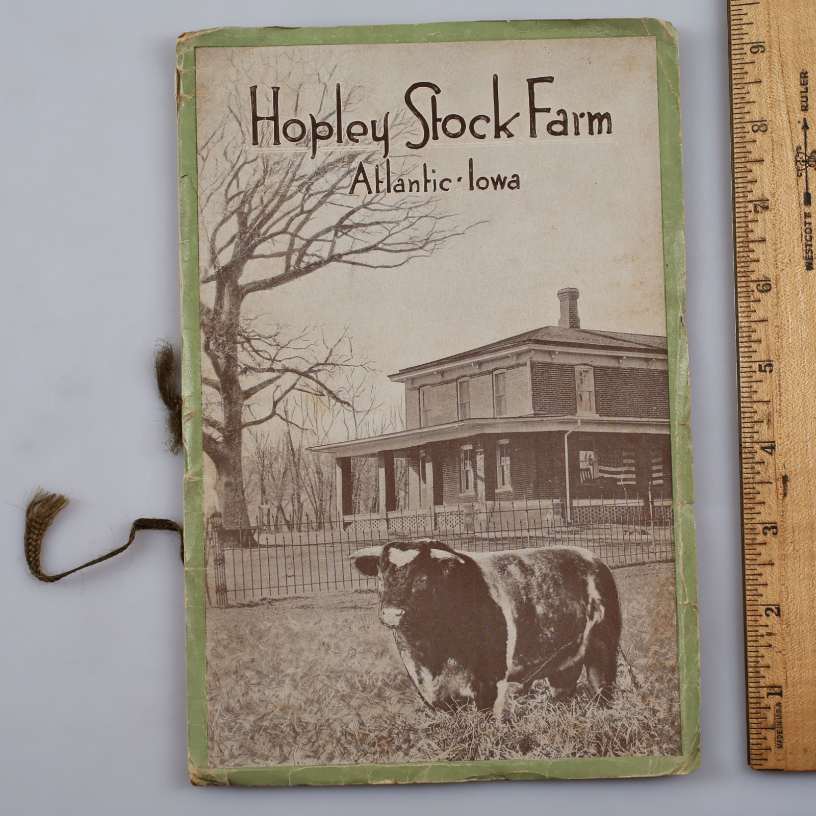 1918 Scotch Shorthorns Livestock Sale Catalog Hopley Stock Farm Atlantic Iowa
