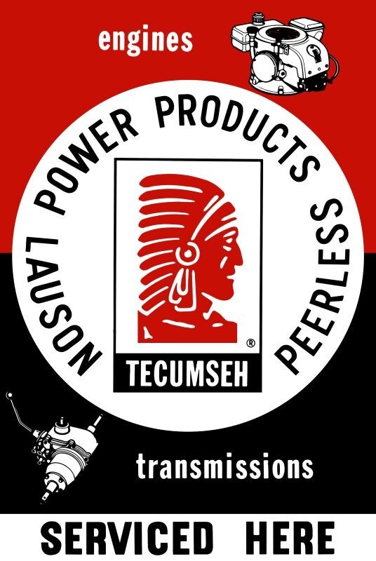 Lauson & Tecumseh Engines Serviced Here NEW Sign: 24×36&Prime; USA STEEL XL Size
