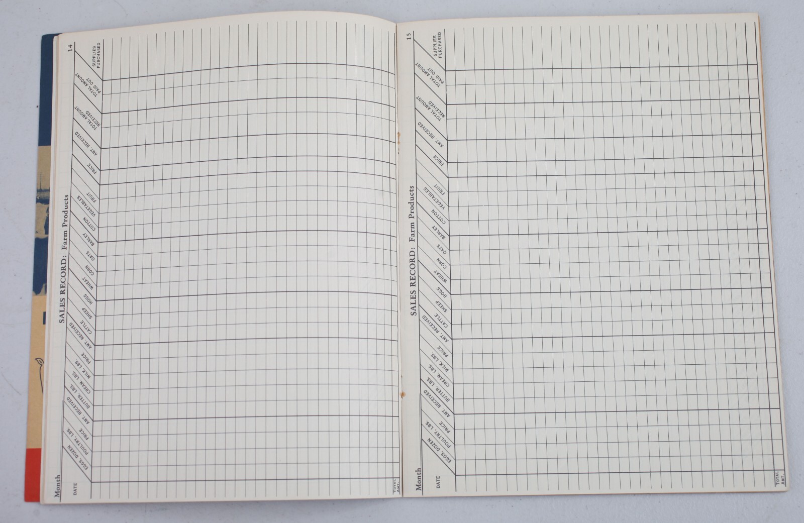 Vintage 1940s Carey&rsquo;s Meat Salt Farm Record Book Porter Grocery Shamrock Texas