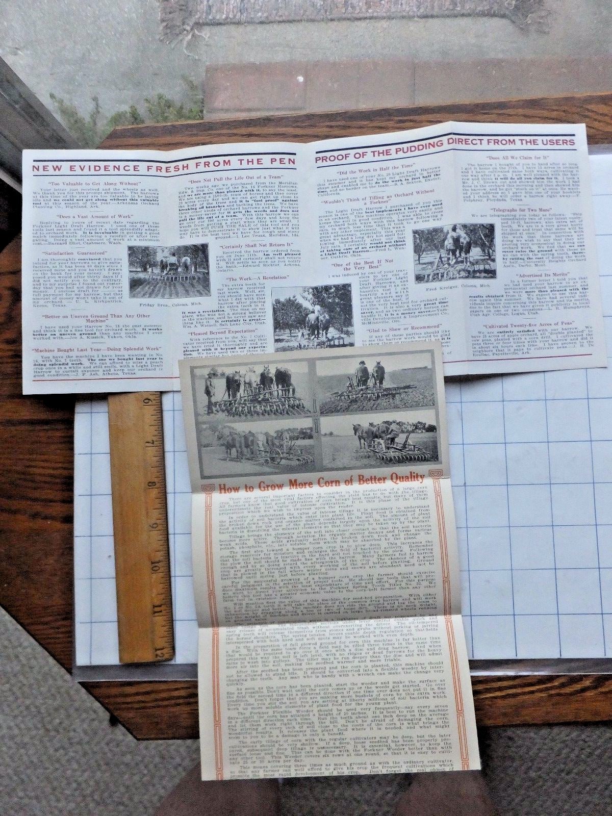 1916 Sales Literature – Light Draft Harrow Company, Marshalltown, Iowa
