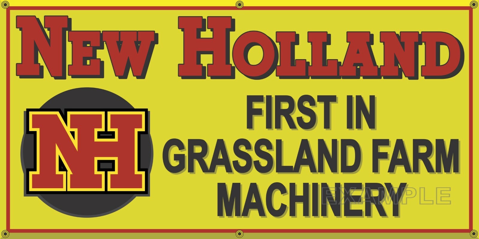 NEW HOLLAND TRACTORS DEALER PARTS SERVICE VINTAGE OLD SCHOOL SIGN REMAKE BANNER