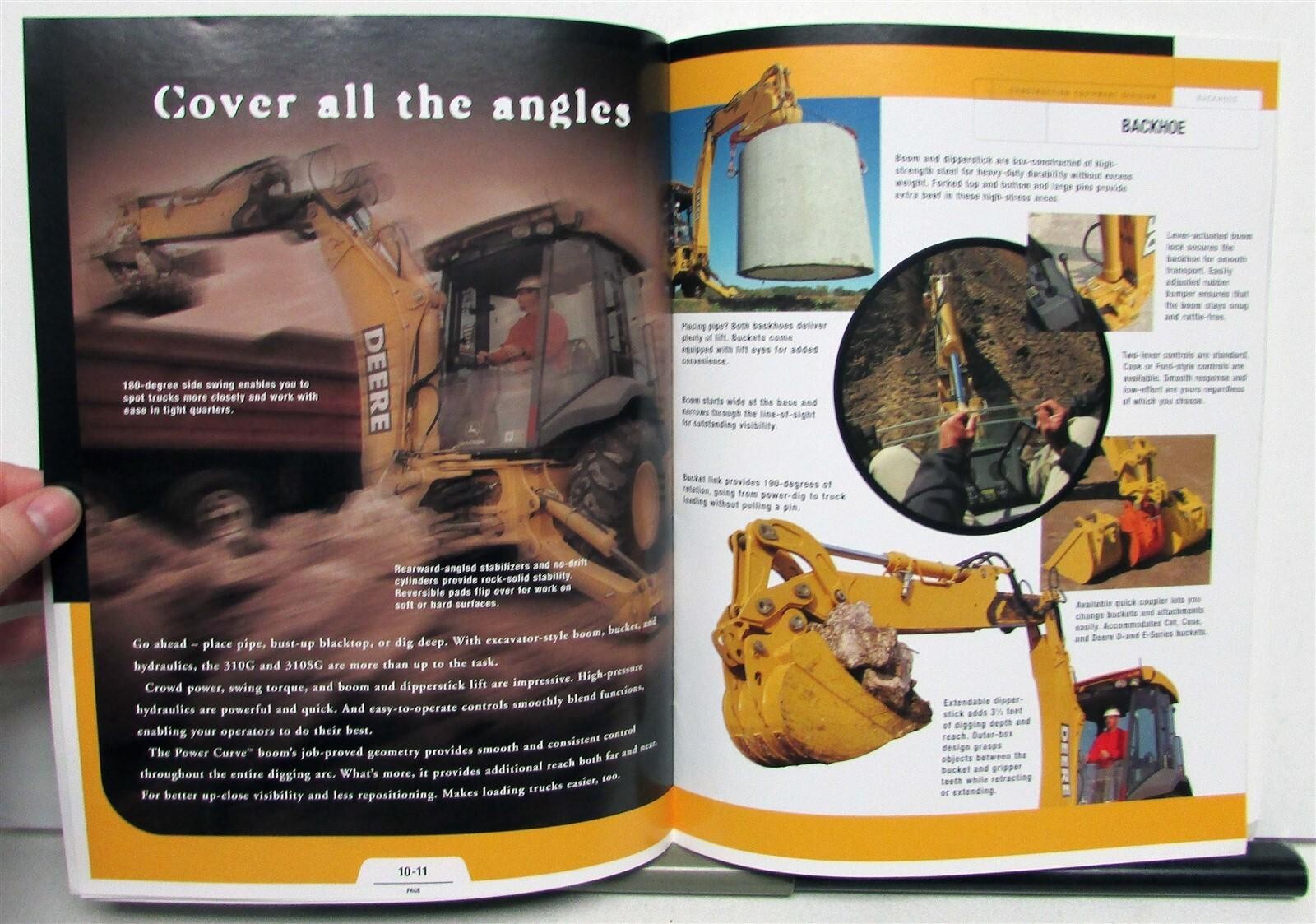 2003 John Deere 310G 310SG Backhoe Construction Diagrams Sales Brochure