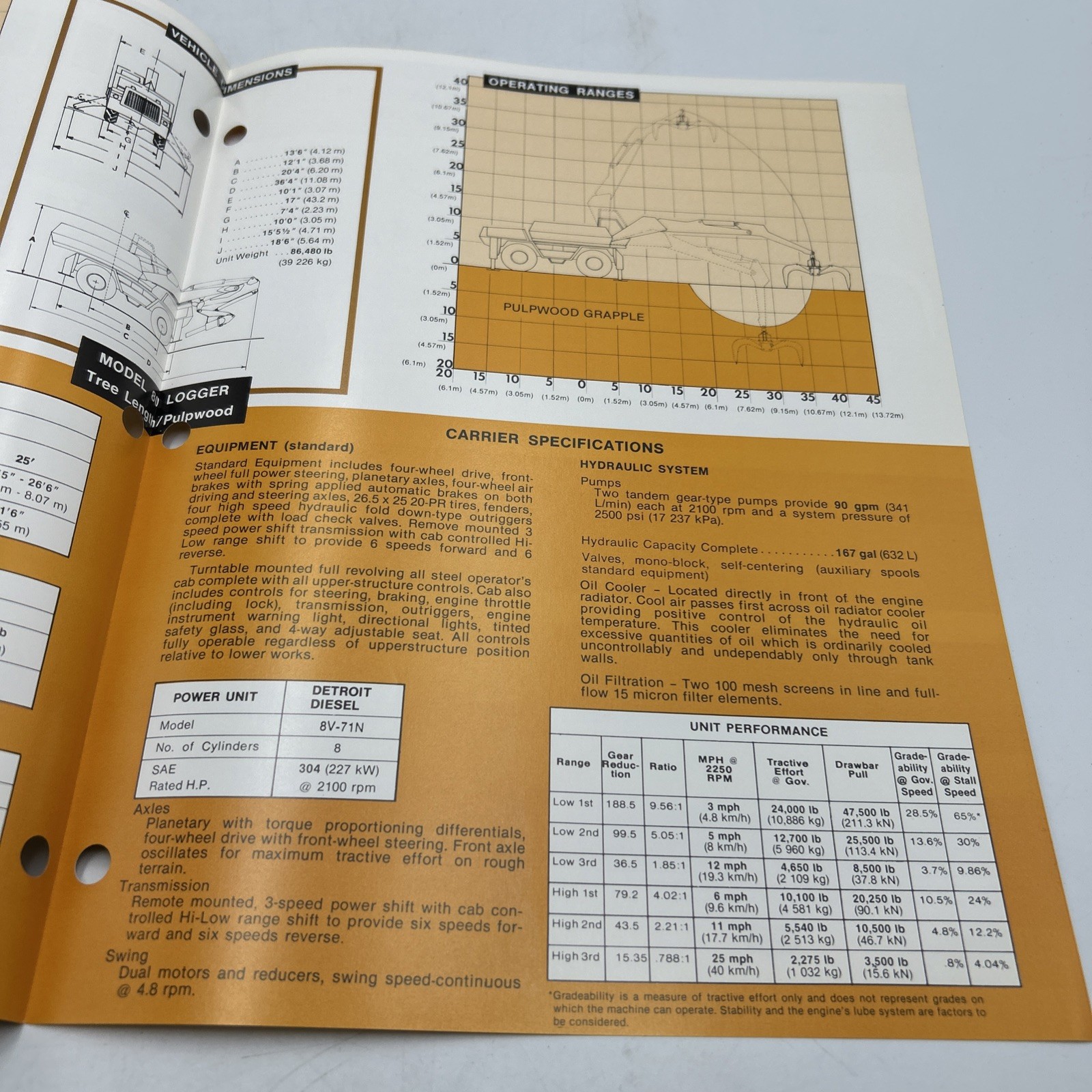 Drott 80 Cruz-Air Logger Dealer&rsquo;s Brochure Tenneco Company
