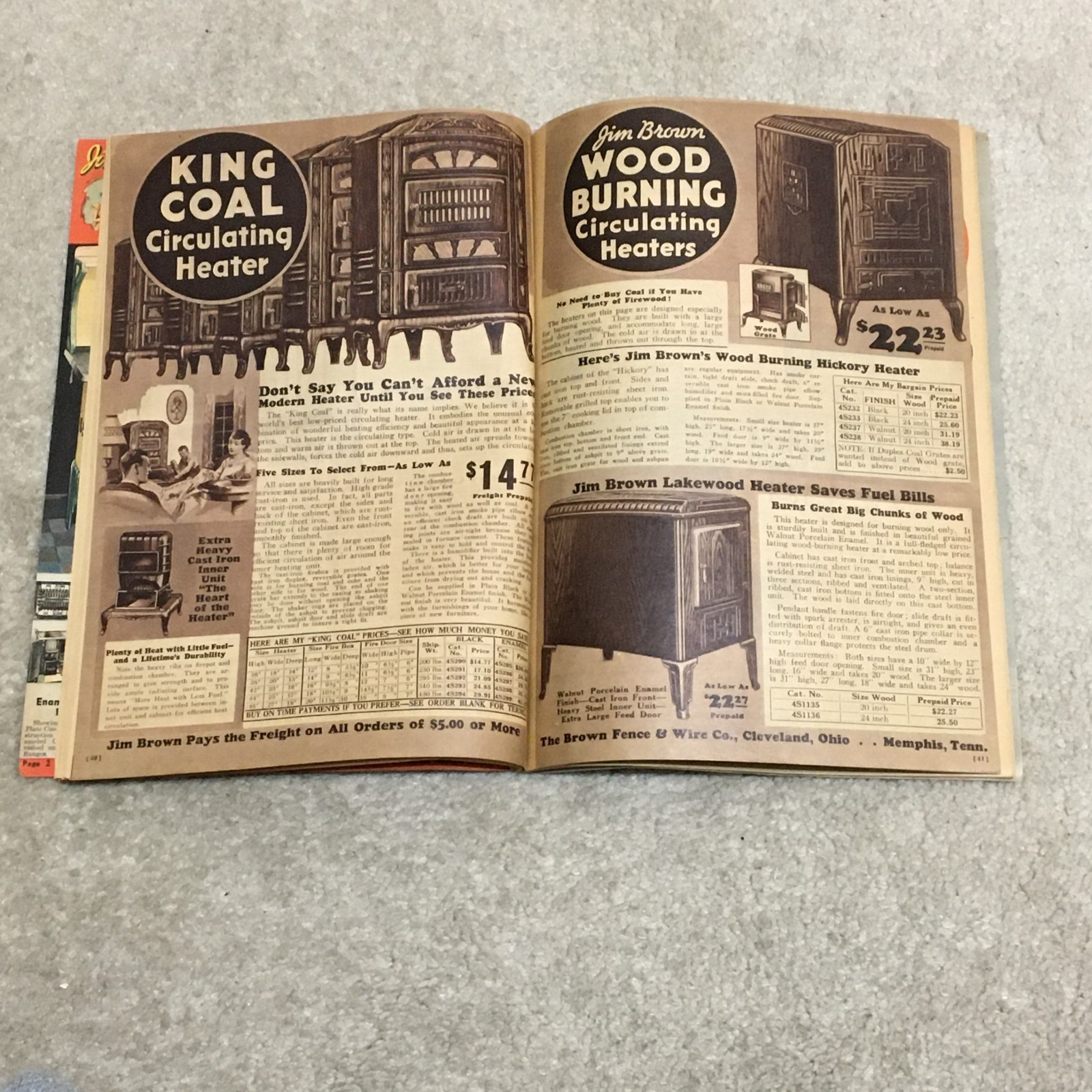 Vntg 1935 Jim Brown&rsquo;s Bargain Book Catalog, Tools Fence Heater Range Paint Roof