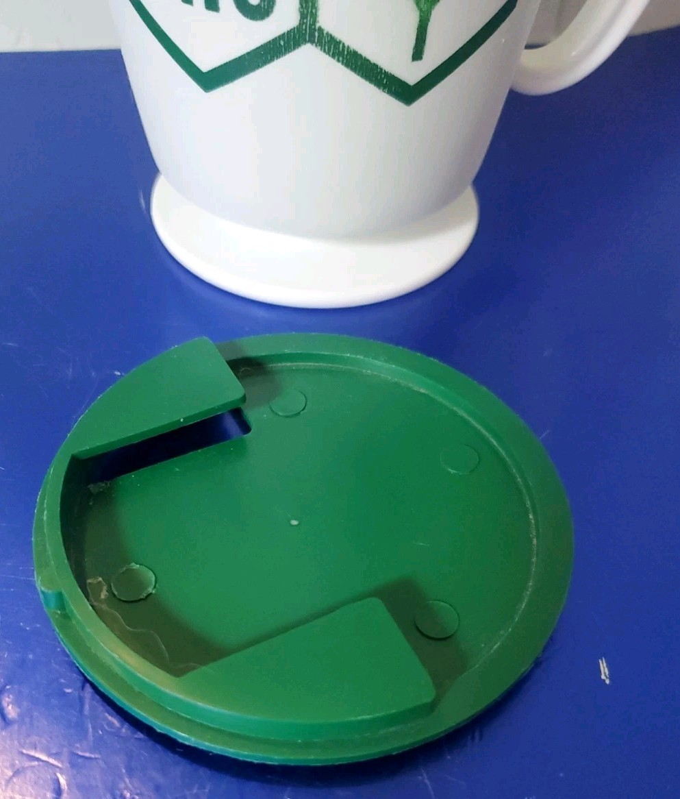 VTG IMC International Minerals Chemical Plastic Travel Mug Dashboard Holder Lid