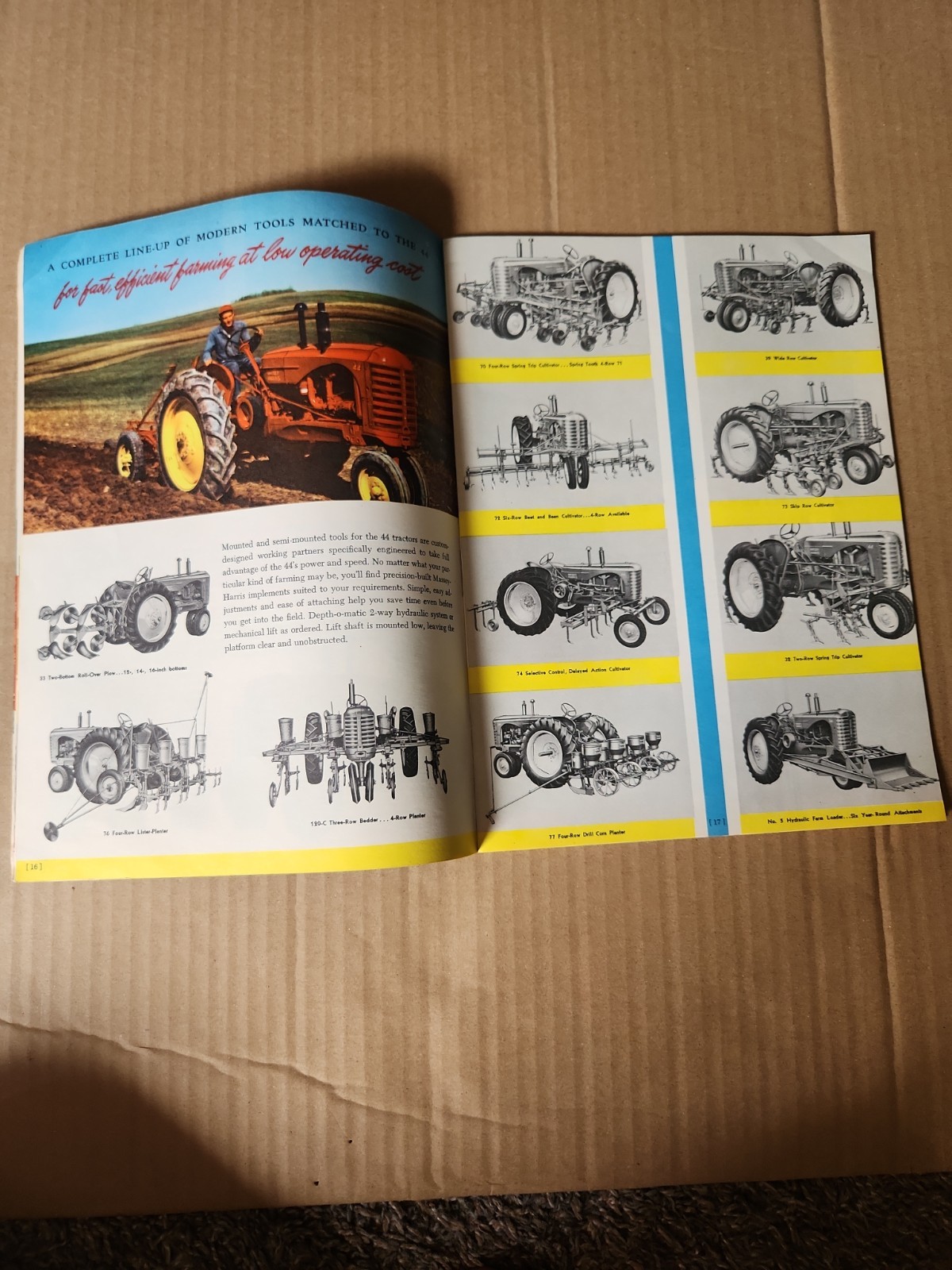 VINTAGE MASSEY HARRIS BUYERS Full Tractor GUIDE Orchard Hillside Rice CATALOG