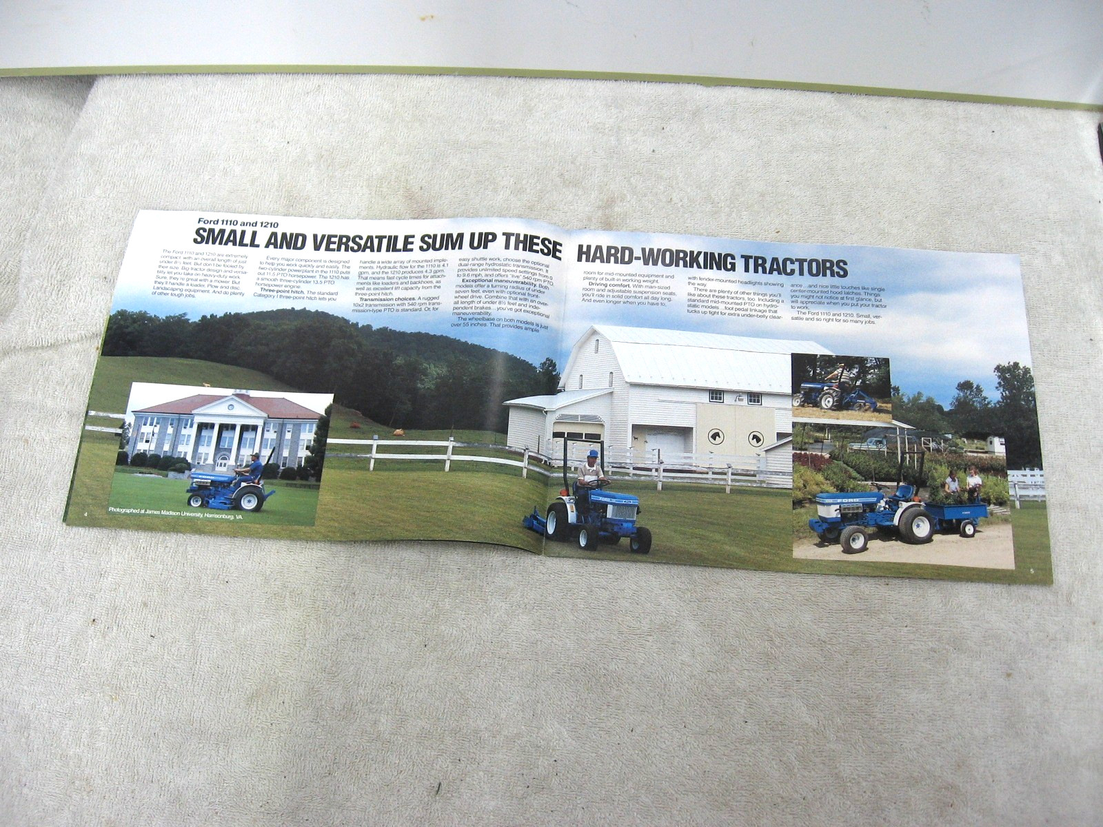 VINTAGE 1986 FORD TRACTOR BROCHURE 1000 SERIES 1110 1210 1310 1510 1710 1910