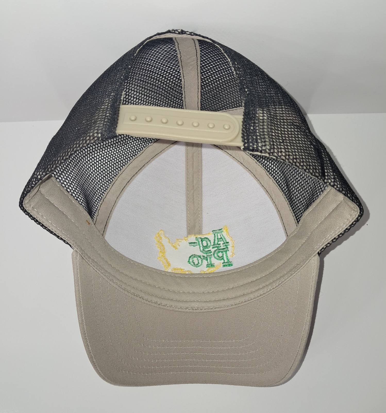 Ag-Pro Logo Promo Trucker Hat Cap Mesh Strapback OSFM Tan John Deere Co