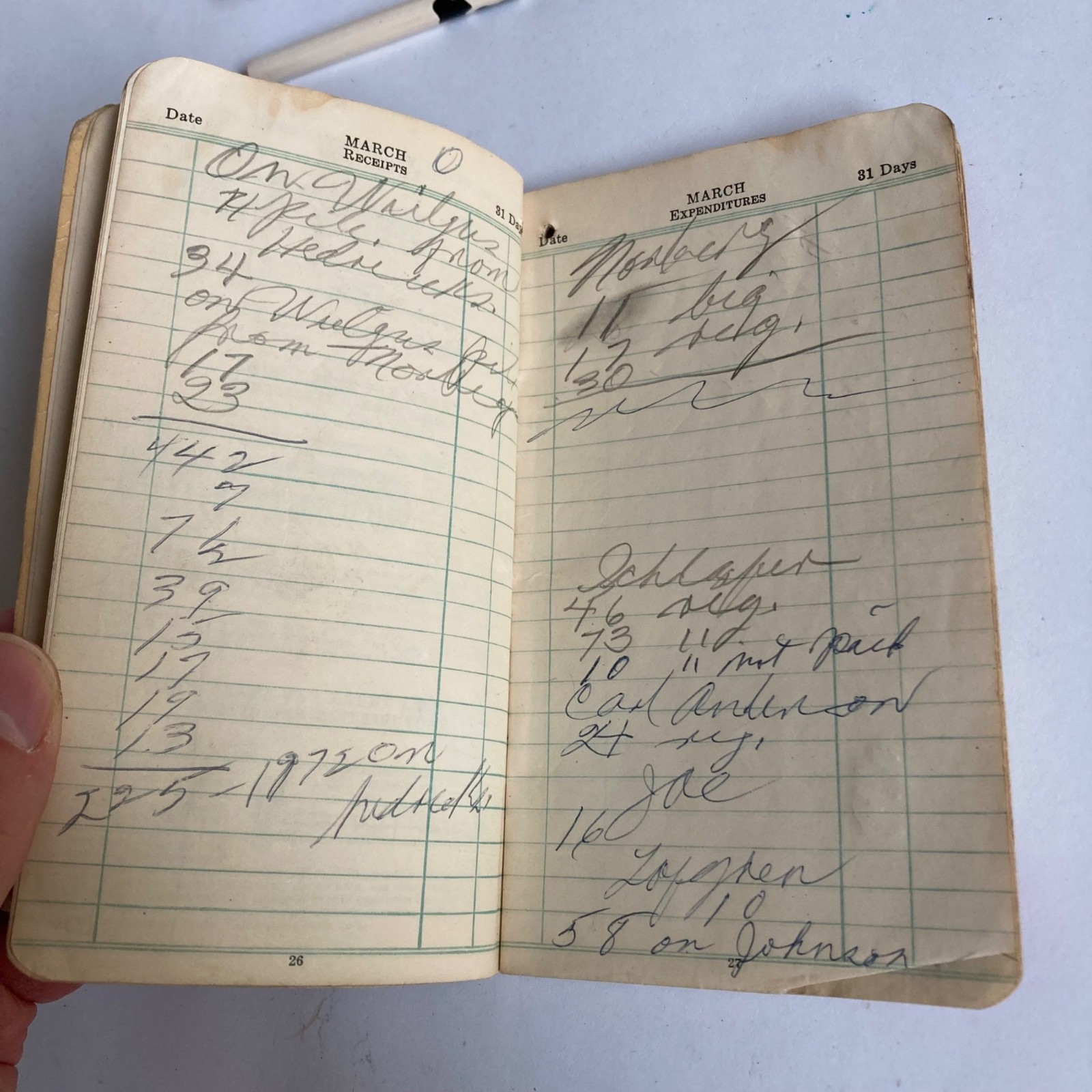 Vintage 1949 Farmer&rsquo;s Pocket Ledger, 1972 Memo Book & REAL Dairy Pencil