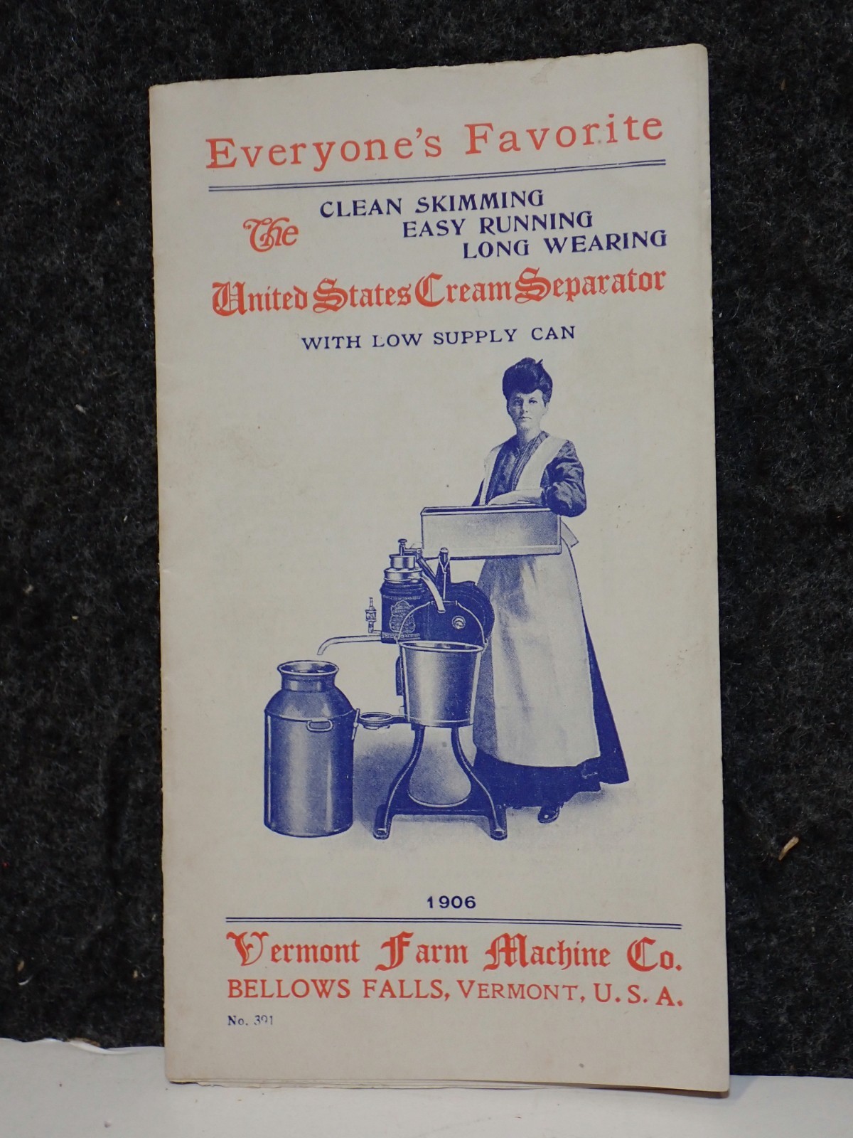 VINTAGE 1906 UNITED STATES CREAM SEPARATOR ADVERTISING FOLD OUT CATALOG