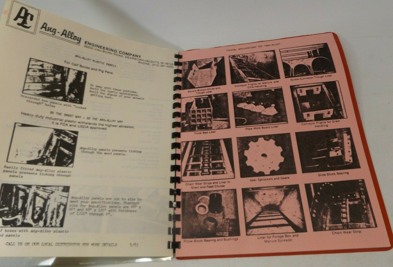 Ang-Alloy Engineering Company Dearborn Heights Michigan Farm Equipment Catalog