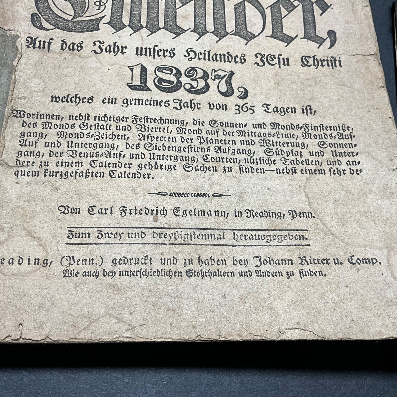 Antique LOT of 24 AGRICULTURAL ALMANACS 1837-1967 English German 19th C.