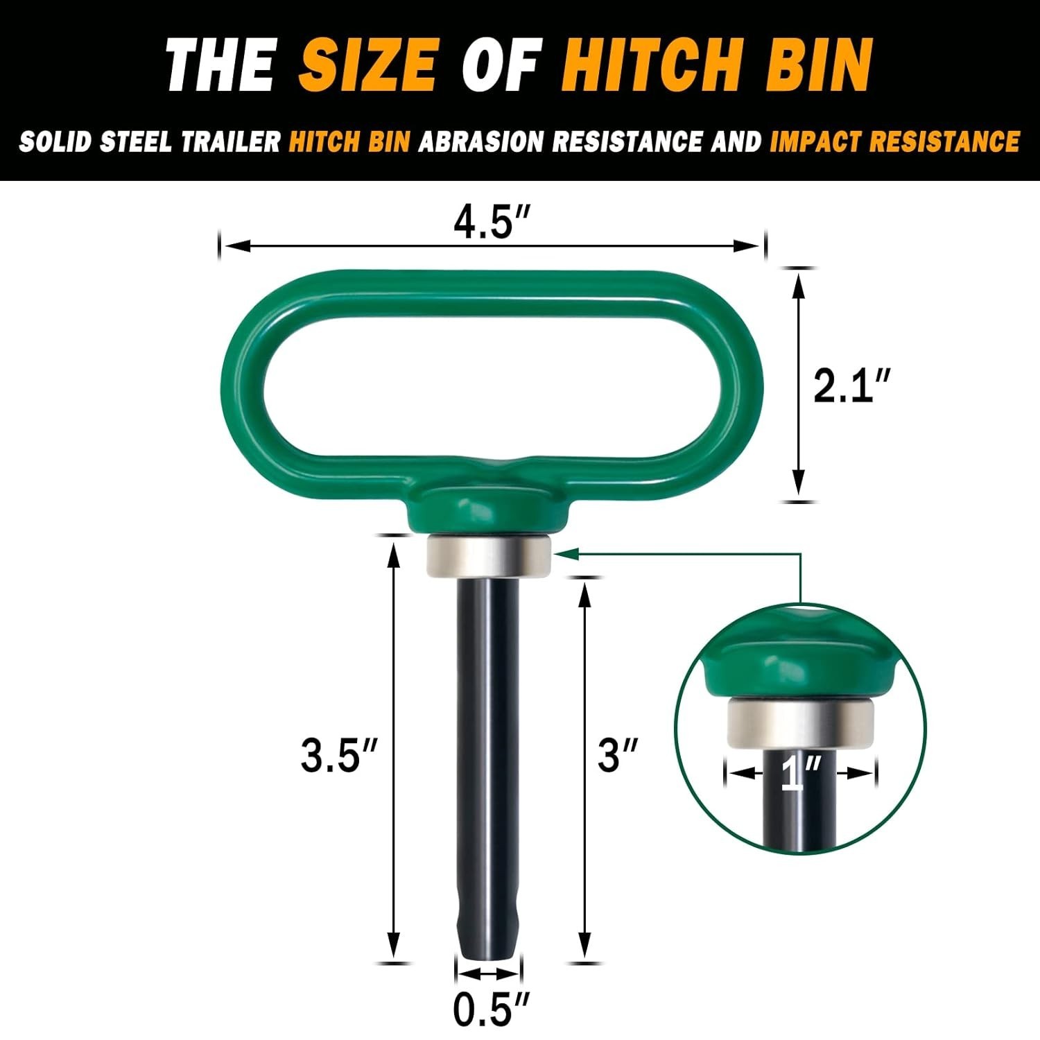 Versatile 2 Pack Magnetic Hitch Pins – Perfect for Mowers and ATVs, 1/2 Inch