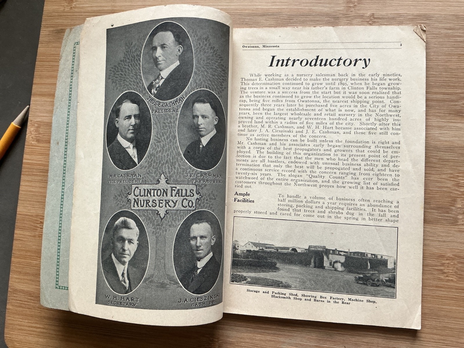 c1910 Owatonna Minnesota, Clinton Falls Nursery Co. Planters Manual