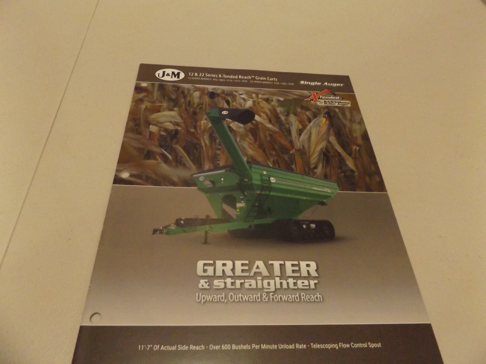 J & M 12 & 22 SERIES X-TENDING REACH GRAIN CARTS,