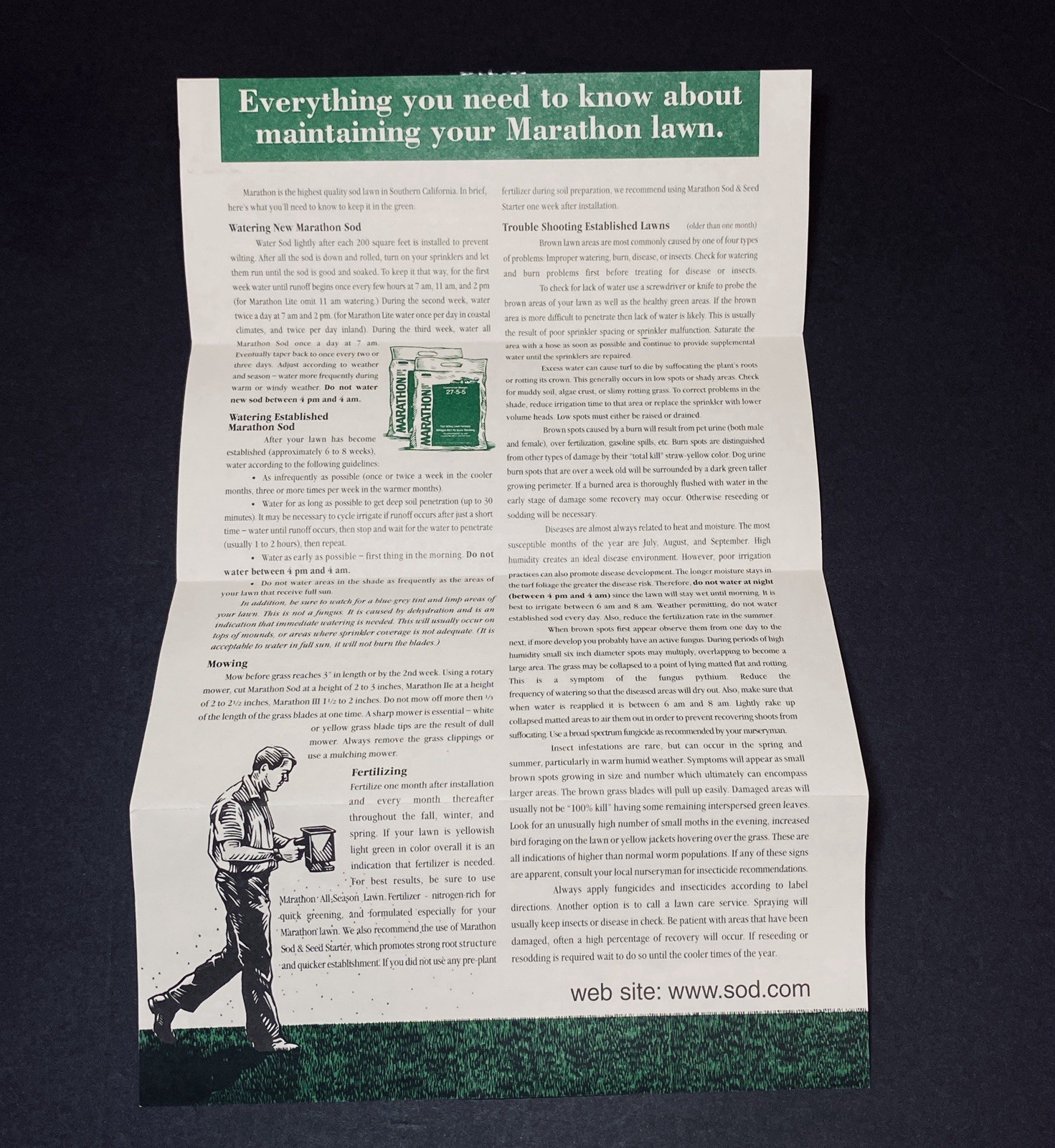 Ad Print Flyer 2011 Grass Yard Lawn Care Sod Farms Ephemera Collectors Paper
