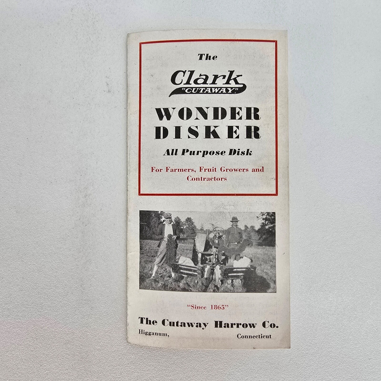 1930s Clark Cutaway Harrow Wonder Disker Brochure Farm Implement Higganum CT
