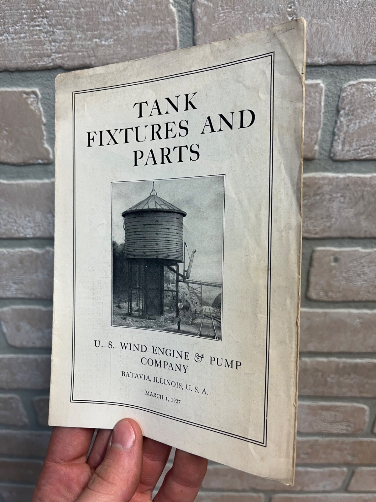 RARE Vintage 1927 US Wind Engine & Pump Co. (Batavia, Illinois) Parts Booklet