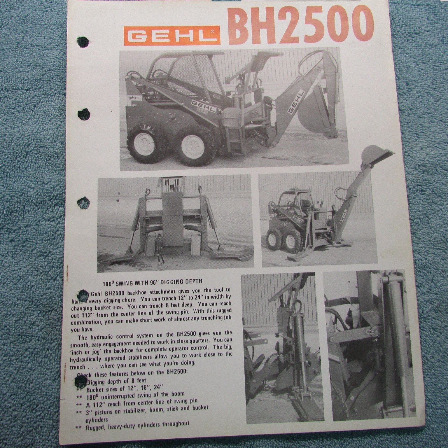 Gehl Skid Steer Brochure&rsquo;s (4) 4400, 4000, 360, BH2500