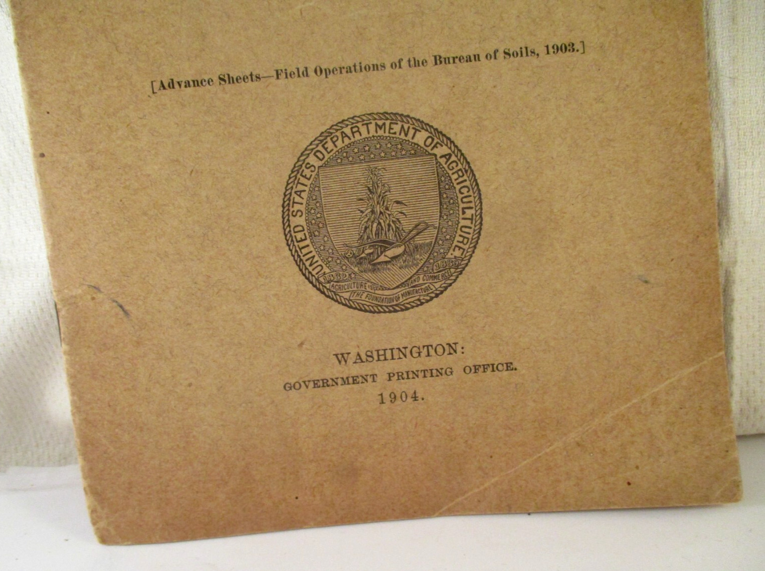 Early 1900s US DEPT AGRICULTURE SOIL SURVEY FORT VALLEY AREA GEORGIA BOOKLET/MAP
