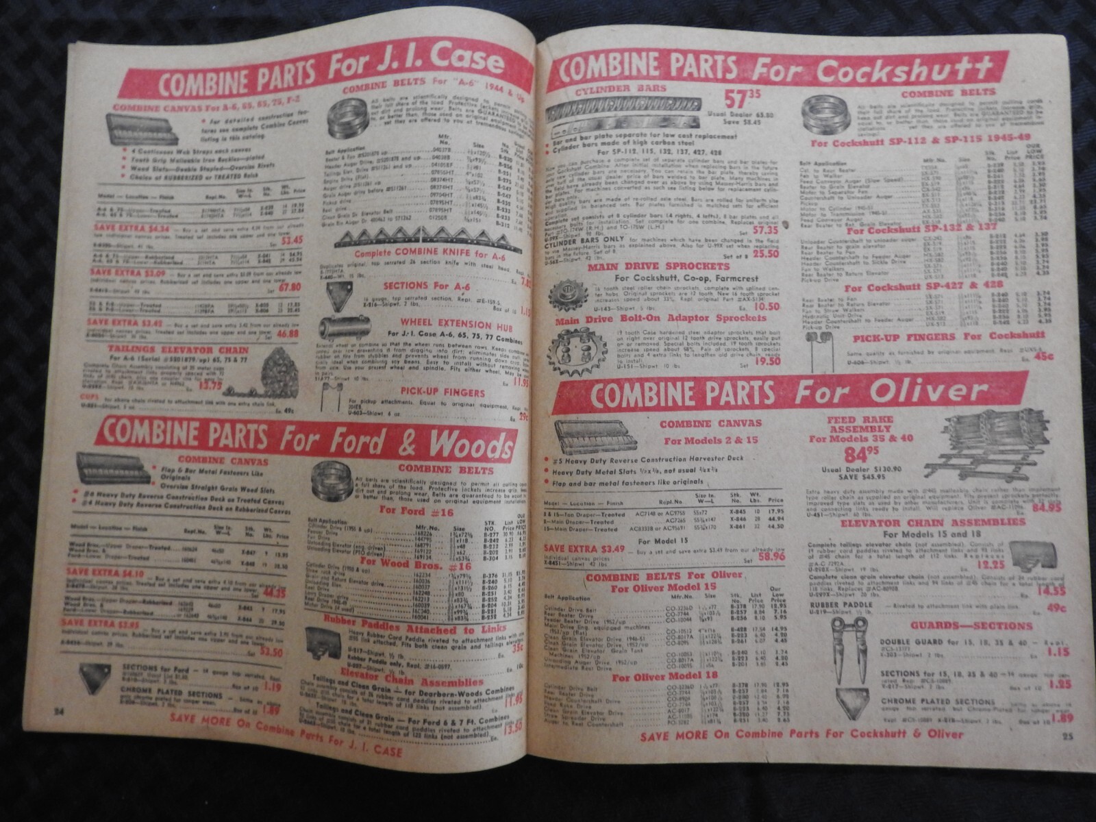 Tractor Supply Company 1961 Parts Catalog Case Ford John Deere MF IH AC Oliver