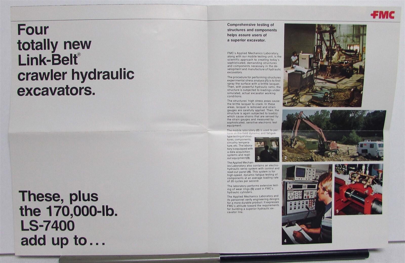 1970s Link Belt Speeder Crawler Excavator Specifications Construction Brochures