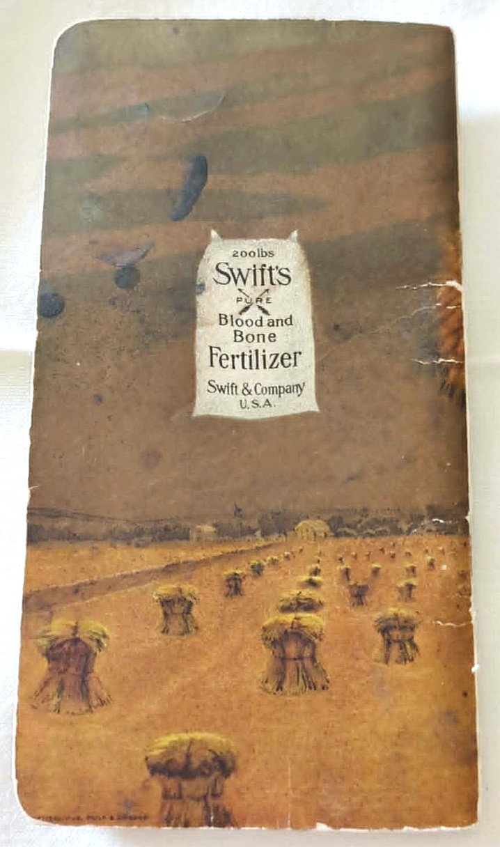 RARE 1908-1909 Swift & Company Fertilizer « Bone And Blood » Farmers Pocket Guide