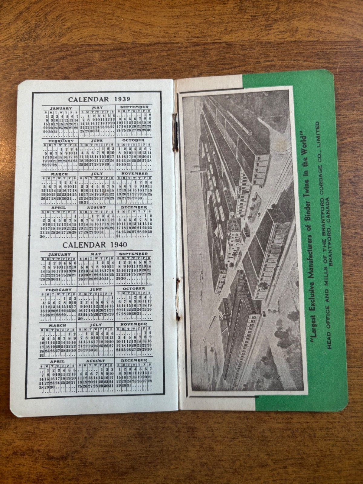 BRANTFORD MAPLE LEAF BINDER TWINE BOOKLET – 1939/40 ADVERTISING