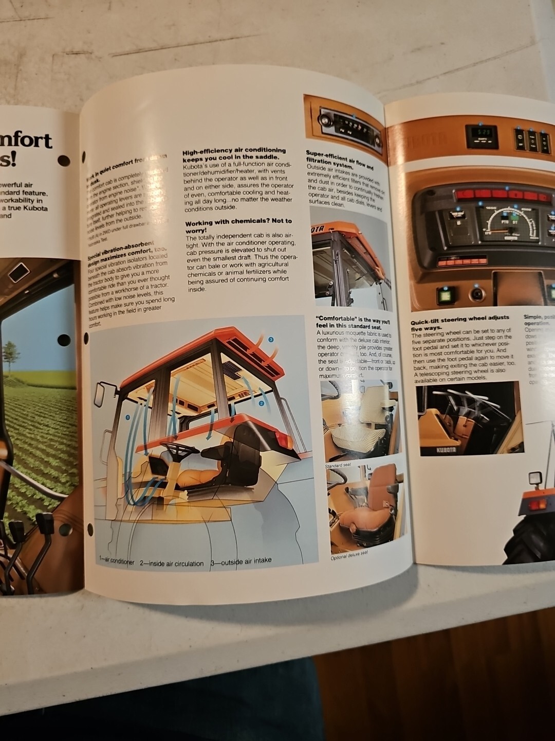 Vintage 1985 Kubota Cab For Tractors Dealer Sales Brochure