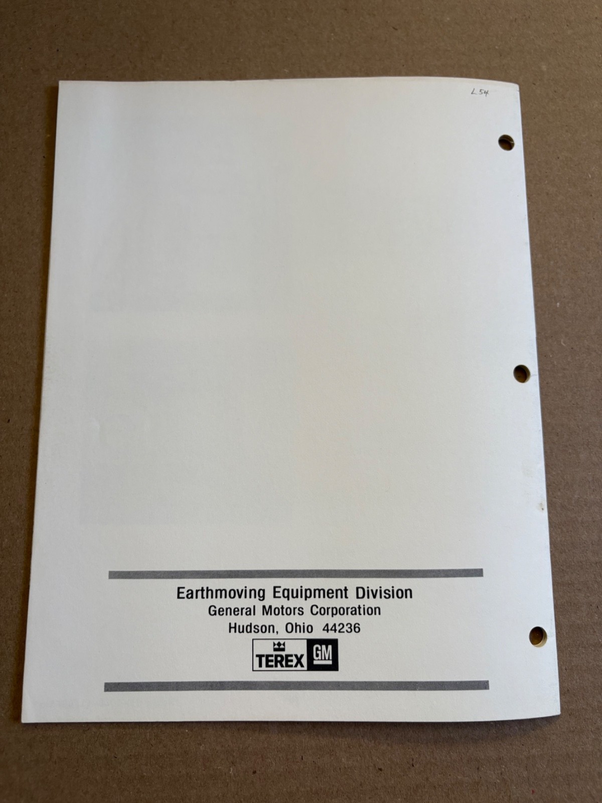 Original Terex Loader Attachments & Options Catalog Sales Brochure