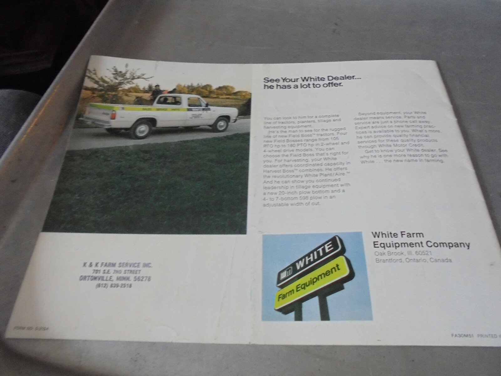 Vintage White Planters Brochure