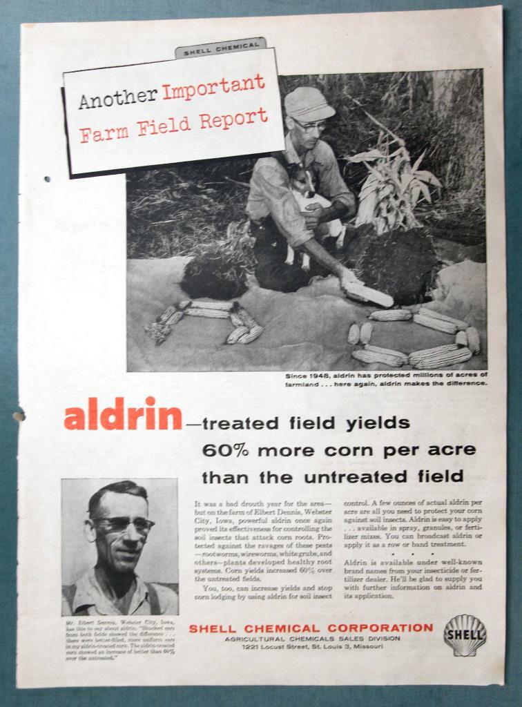 10×14 Original 1956 Shell Ad Features Elbert Dennis of Webster City Iowa
