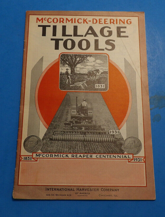MCCORMICK DEERING BROCHURE 1931 TILLAGE CATALOG 31 PAGE