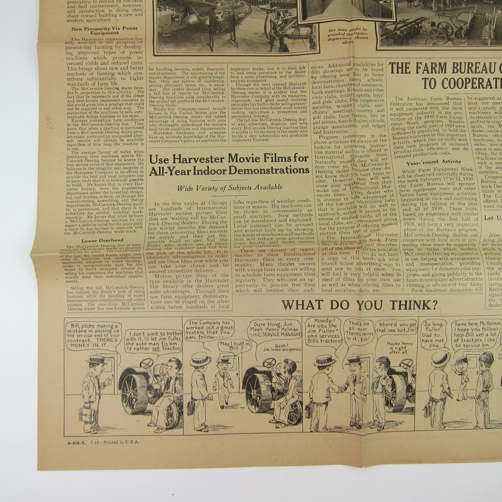 The Advertising Dealer McCormick-Deering Trade News 1929 Chicago IL Antique RARE