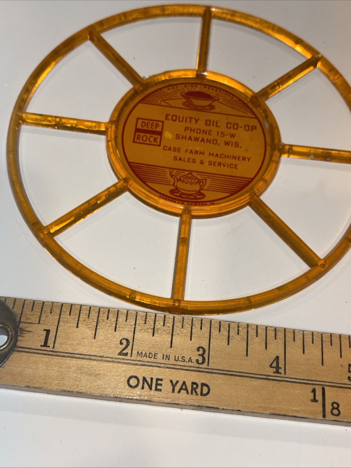 RARE Vintage Mid-Century Hot Dish Plastipad Equity Oil Shawno Wisconsin