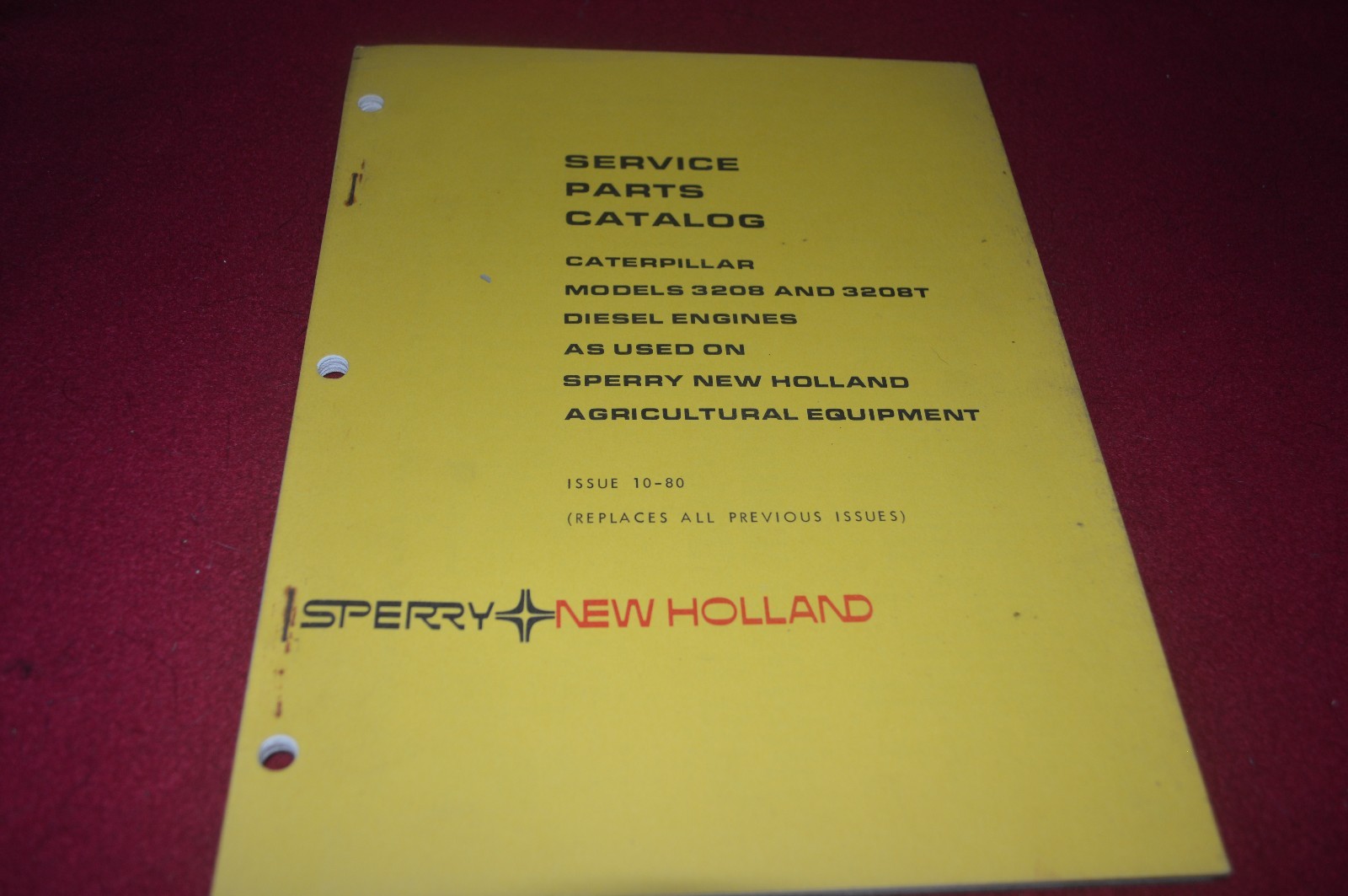 New Holland 3208 3208T Caterpillar Diesel Engine Dealer&rsquo;s Parts Book DCPA6