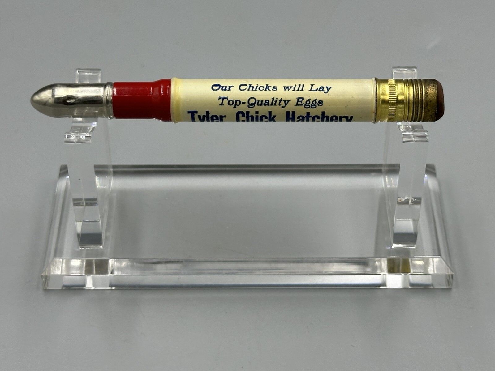 Vintage BABY CHICKS Advertising BULLET PENCIL Minnesota TYLER & STARBUCK