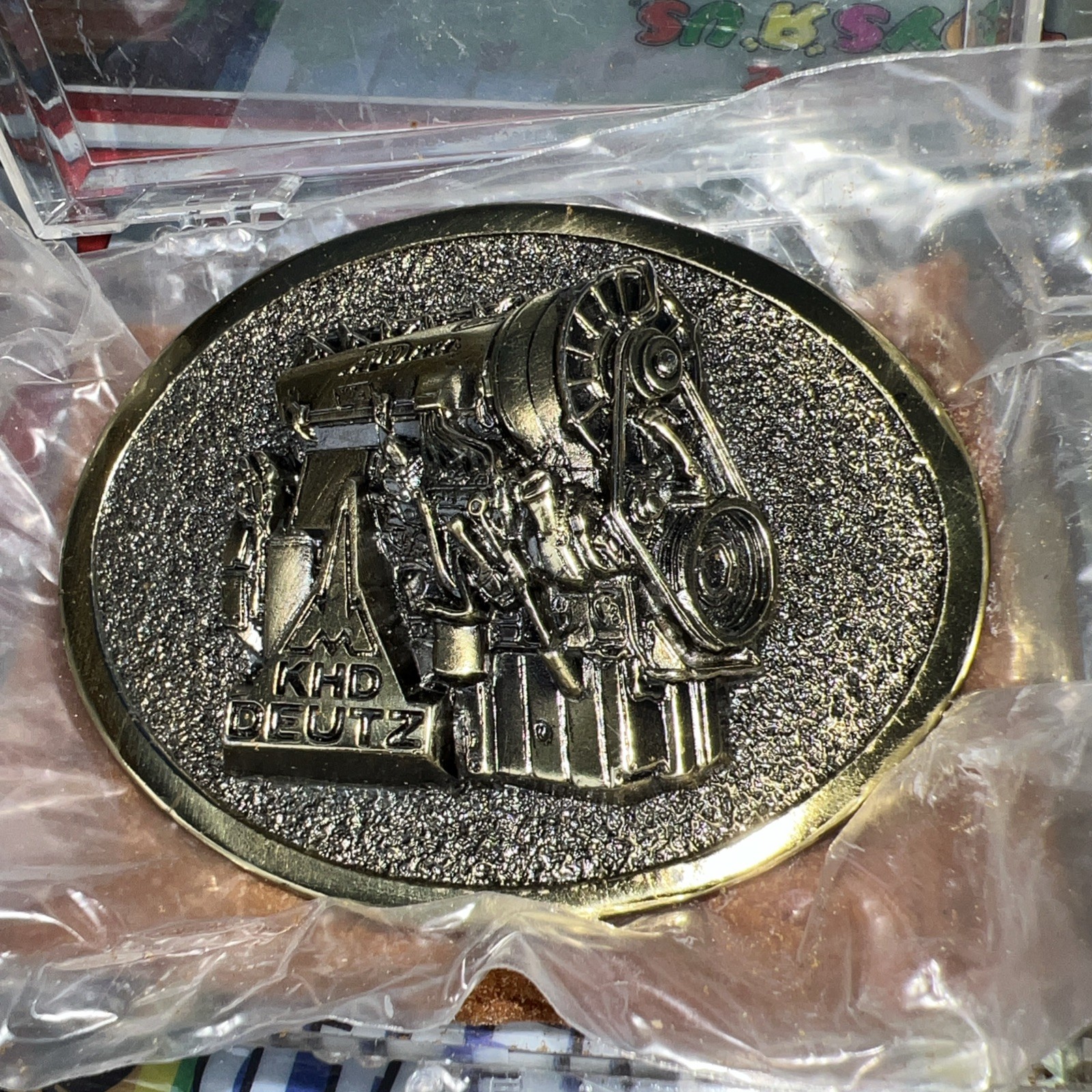 Vintage KHD Deutz BF 6L 913 Air Diesel Brass Belt Buckle New In Case