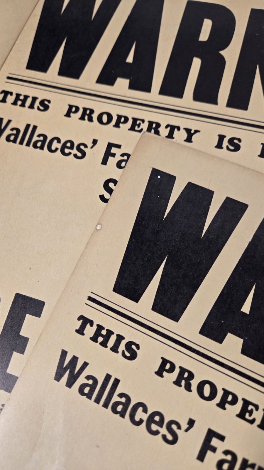 4 Vintage Wallace Farmer Iowa Homestead No Trespassing Reward Signs Early 1900&rsquo;s