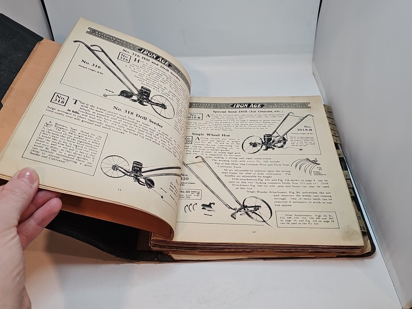 Iron age farm seeder dealer catalog planet jr Grenloch NJ Bateman 1919 20 21