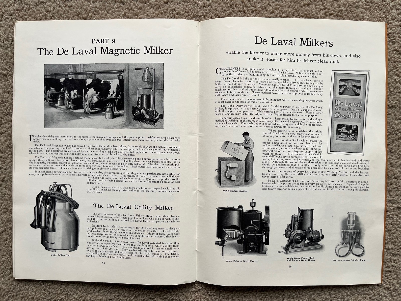 2 DELAVAL CREAM SEPARATOR INSTRUCTION MANUALS