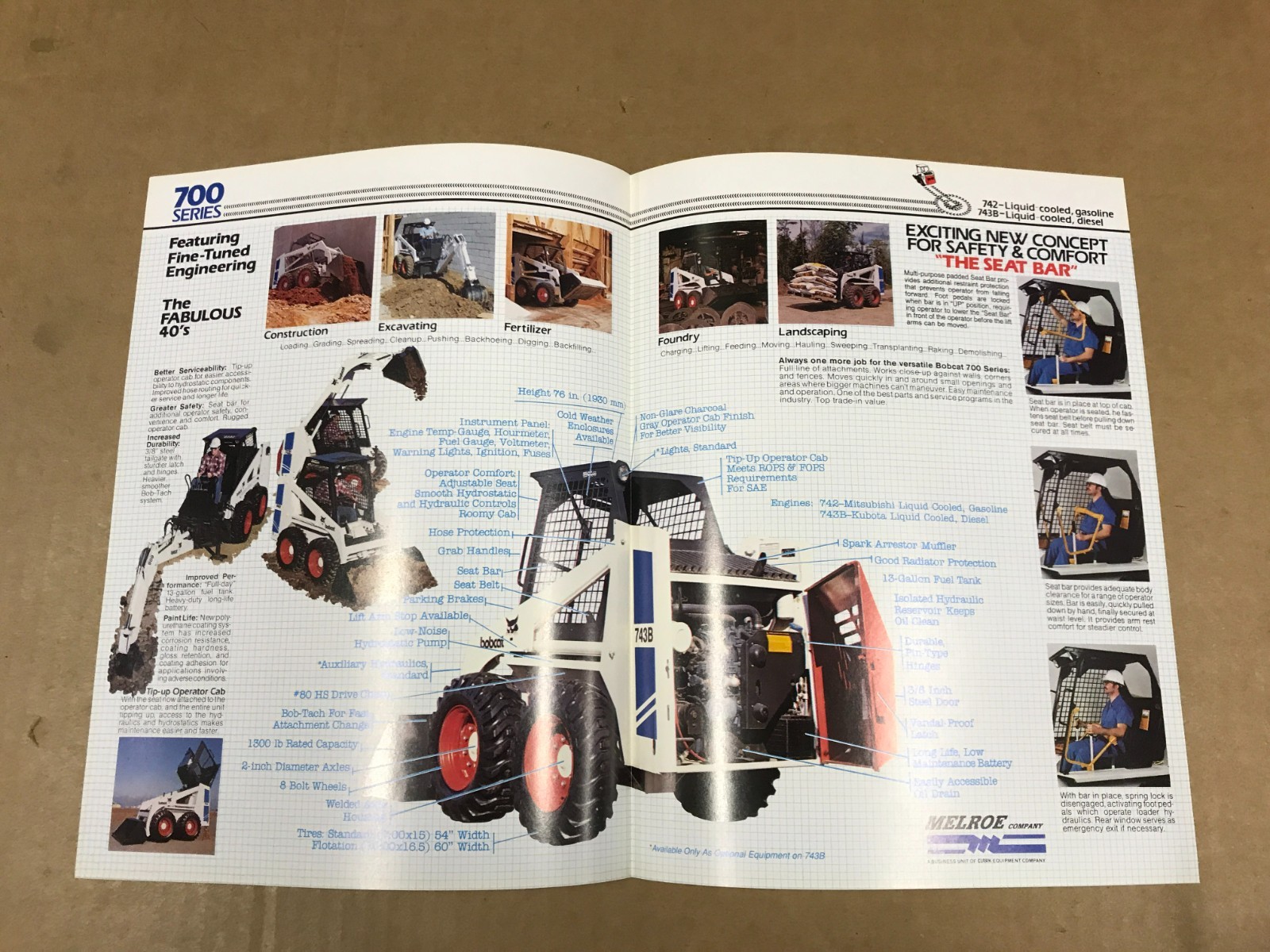 Vintage Bobcat Series 700 Skid-Steer Loader Salesman Brochure