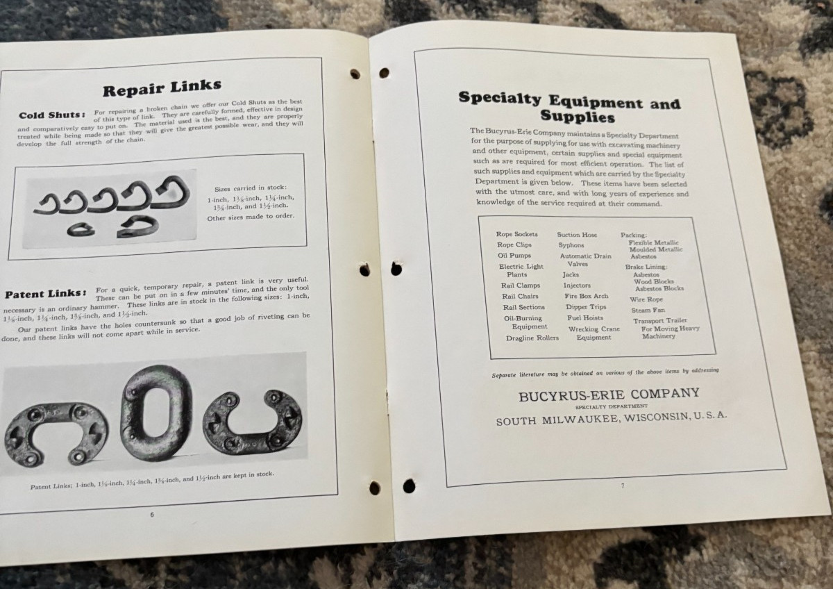 Bucyrus Erie Hoisting Chain Brochure DCPA25