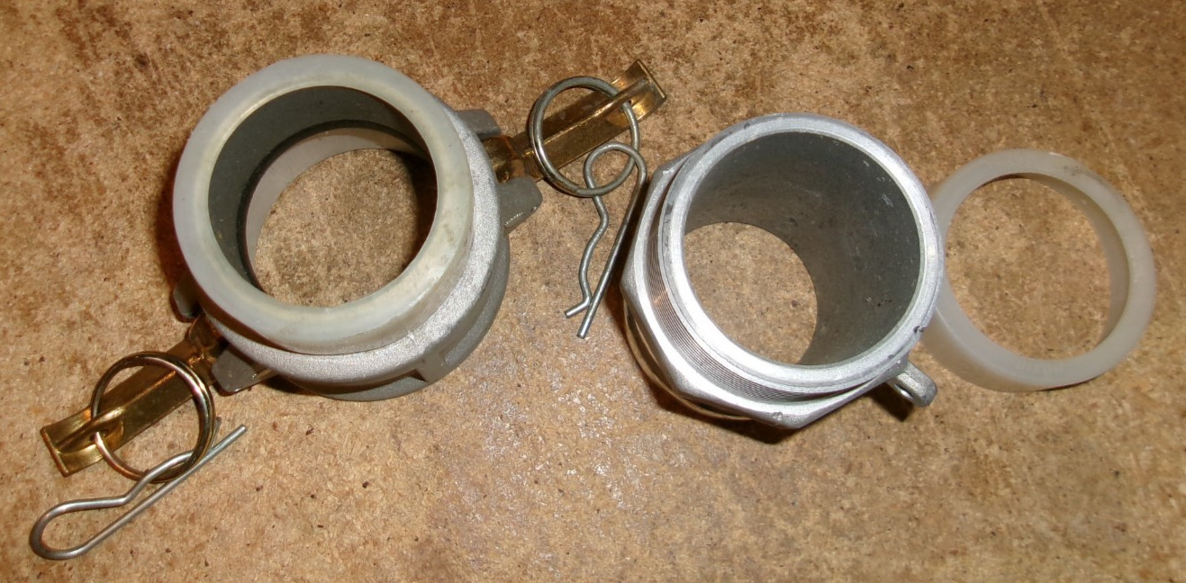 2-lot dixon 2&Prime; aluminum male + female water hose couplers new