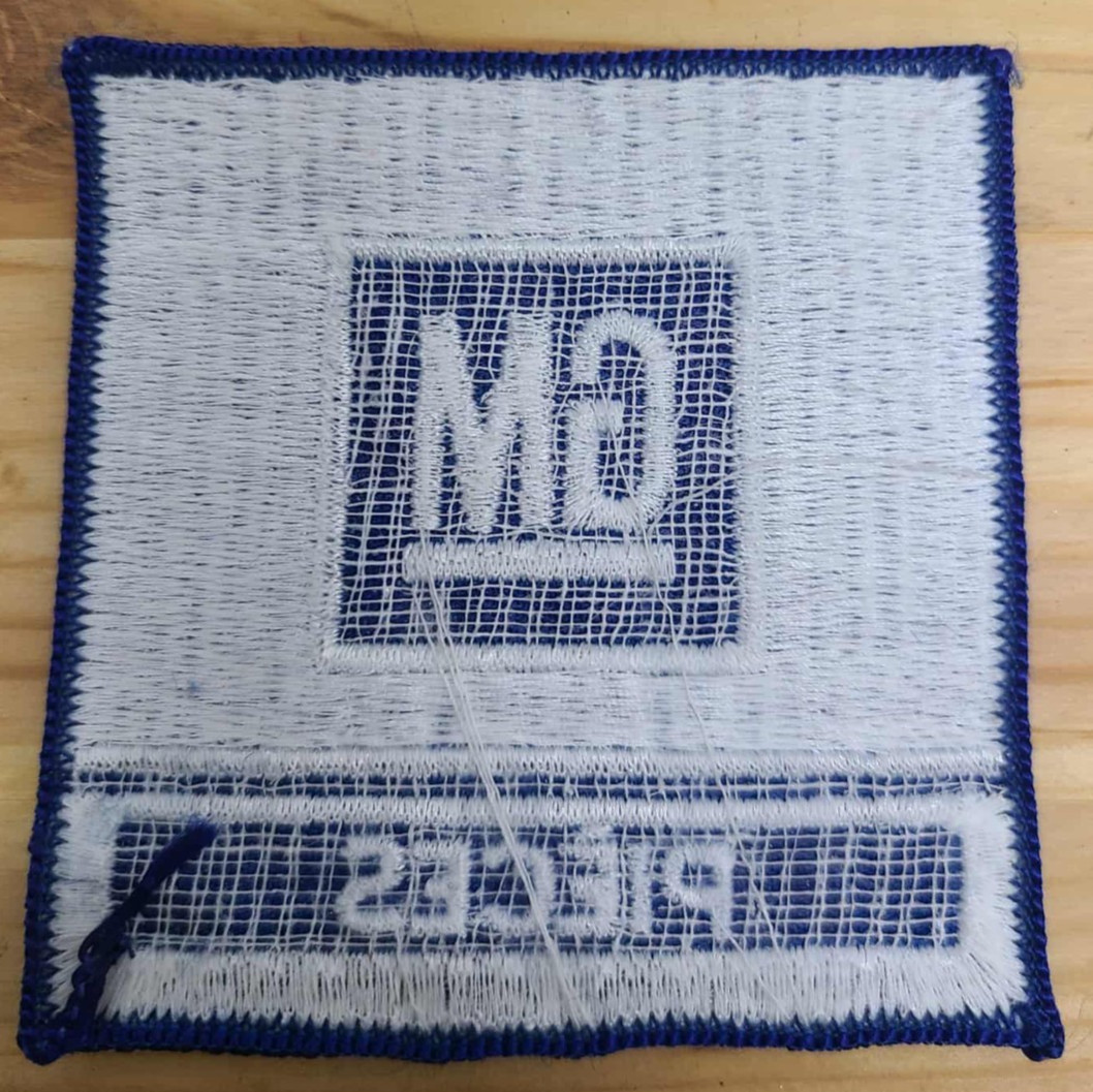 Vintage GM Parts Patch Embroidered Rare General Motors Logo Blue White