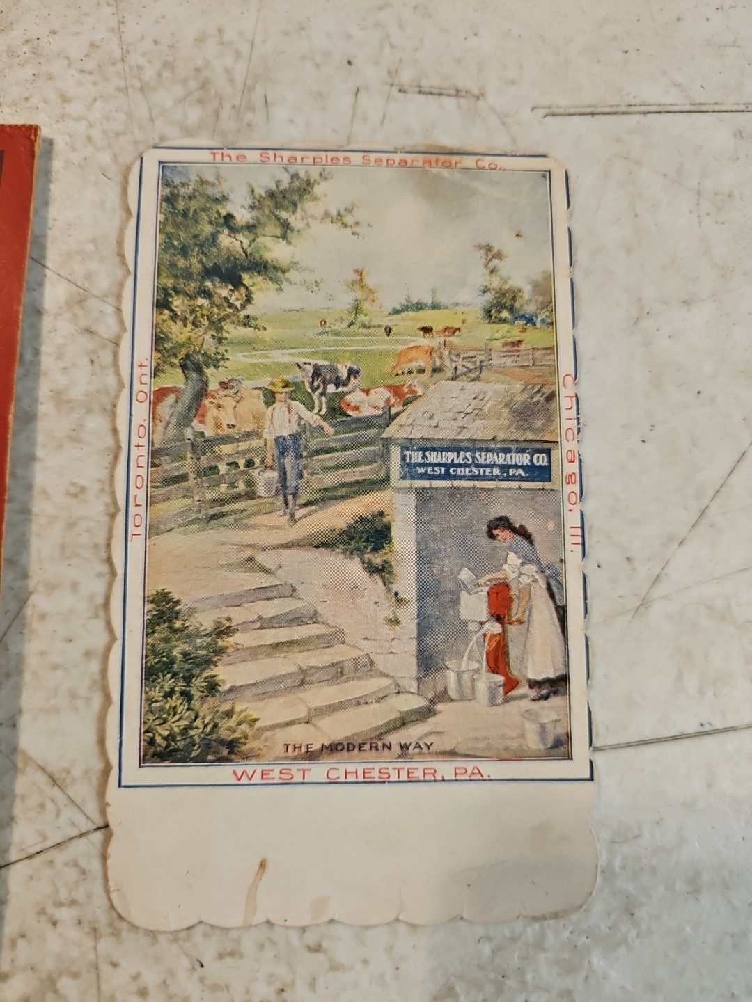 Antique Sharples Tubular Cream Separators Postcard & Needle Book Lot