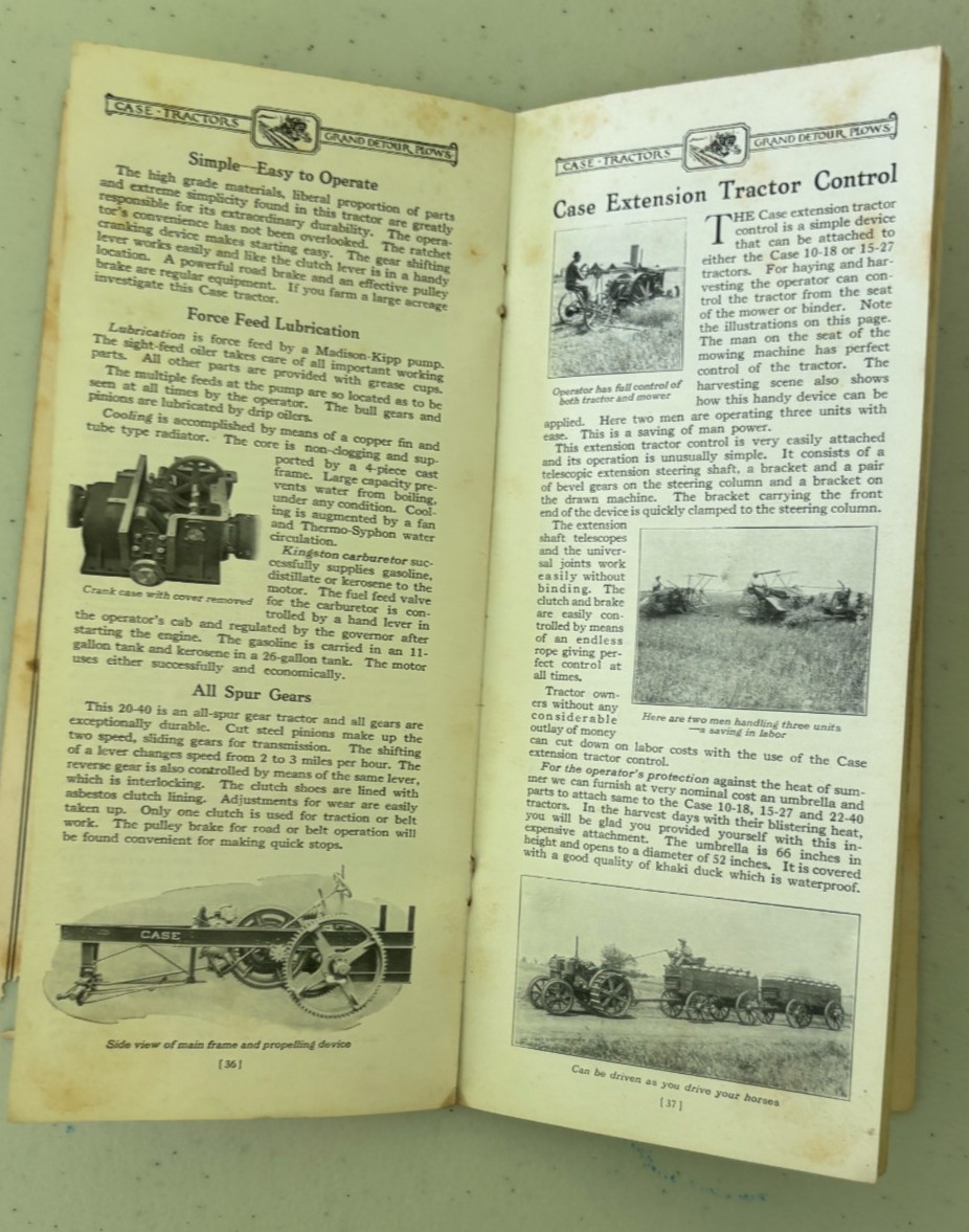 Case Kerosene Tractor & Grand Detour Plows Brochure DCPA26